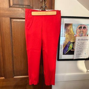 JCrew "martie" pant, bright red, size 4